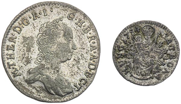 Silver coins (2 pcs) - front