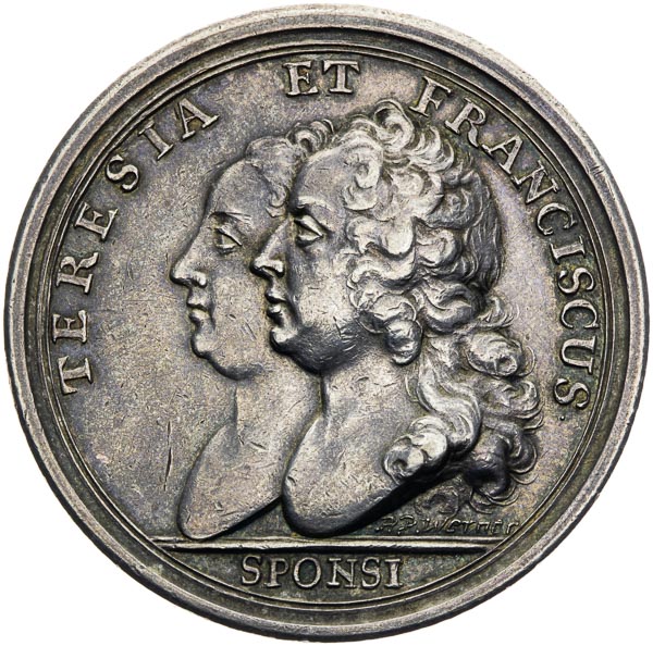 Silver medal 1736 - front