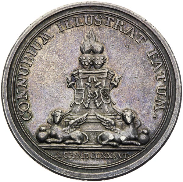 Silver medal 1736 - back