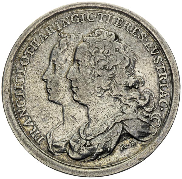 Silver medal 1736 - front