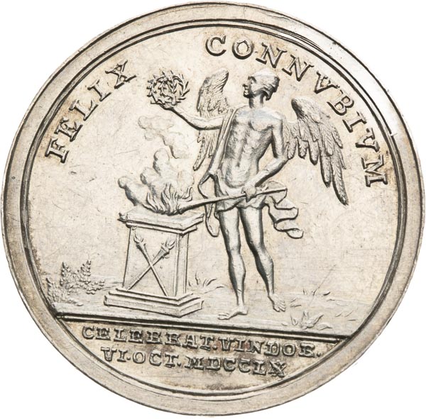 Silver medal 1760 - back