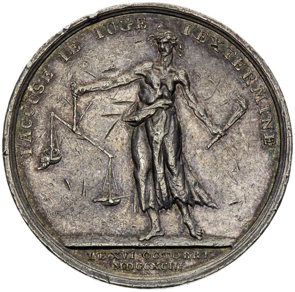 Silver medal 1793 - back