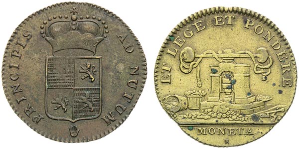 Tokens (1756-1767) (2 pcs) - back