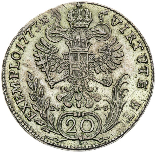 20 Kreutzer 1773 - back