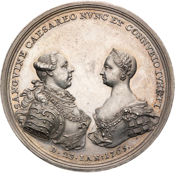 Silver medal 1765 - front