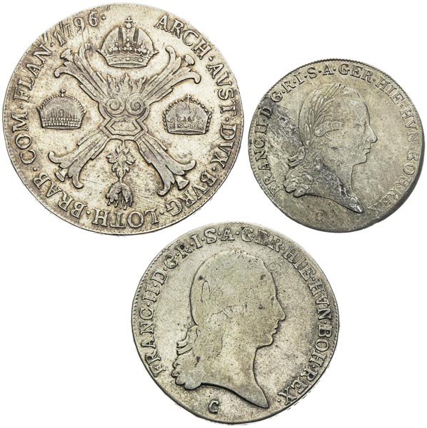 Lot stříbrných mincí (3 ks) - revers