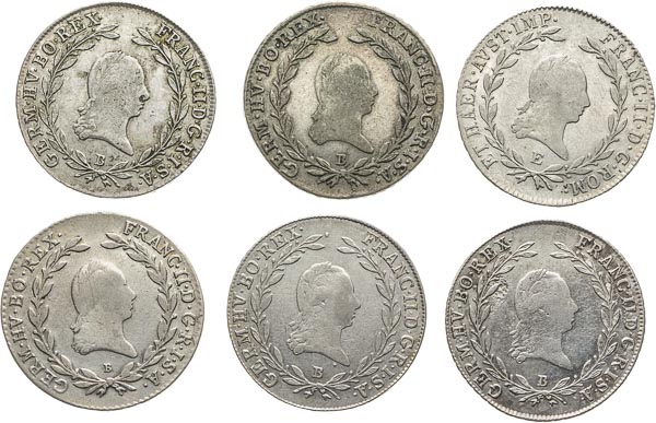 20 Krejcar (6 ks) - avers