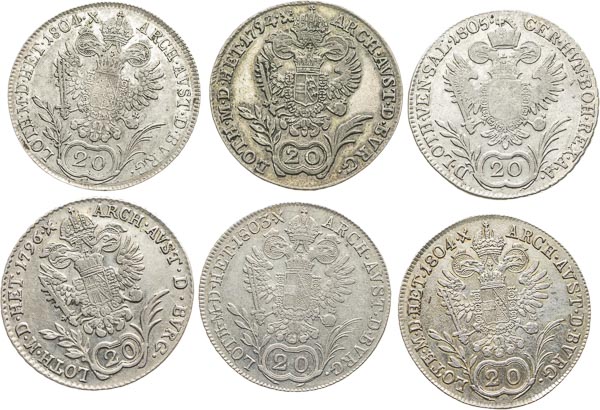 20 Krejcar (6 ks) - revers