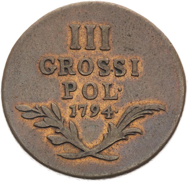 III polské groše 1794 - revers