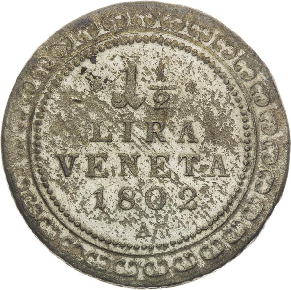 1 1/2  Lira 1802 A - back