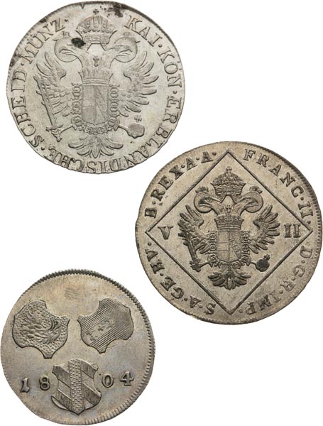 Silver coins 1795-1804 (3 pcs) - back