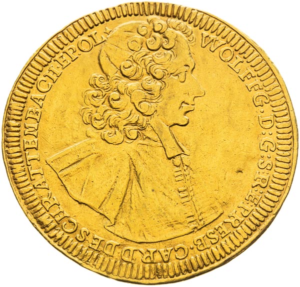 5 Ducats 1718 - front