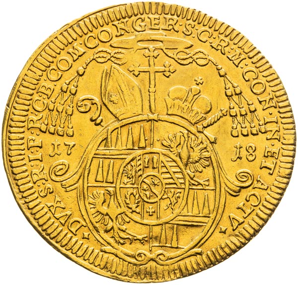 5 Ducats 1718 - back