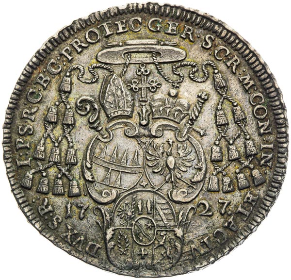 1/2 Thaler 1727 - back