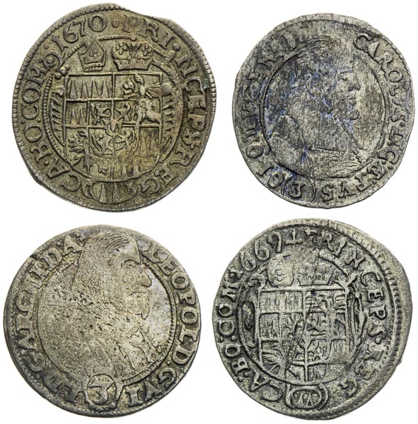3 Kreutzer 1659-1669 (4 pcs) - back