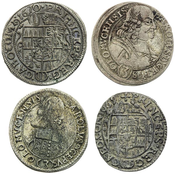 3 Kreutzer 1665-1695 (4 pcs) - back