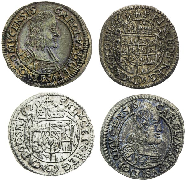 3 Kreutzer 1666-1670 (4 pcs) - front