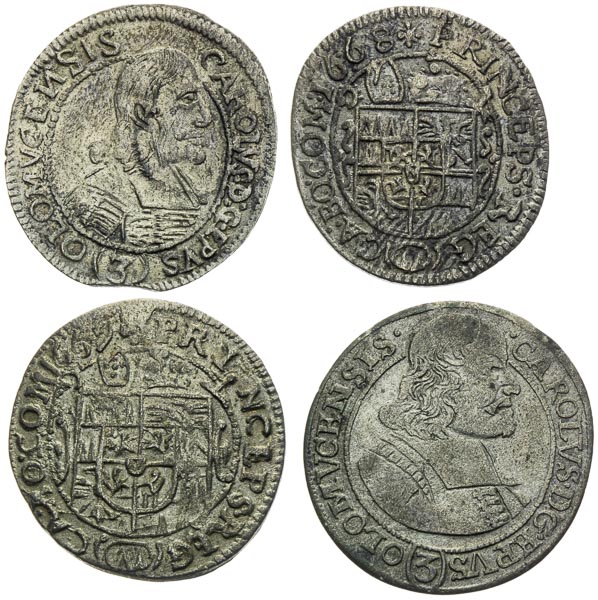 3 Kreutzer 1666-1670 (4 pcs) - front