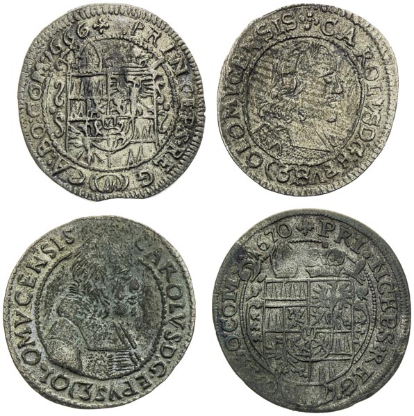 3 Kreutzer 1666-1670 (4 pcs) - back