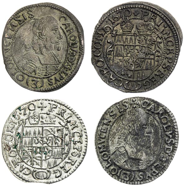 3 Kreutzer 1666-1670 (4 pcs) - front