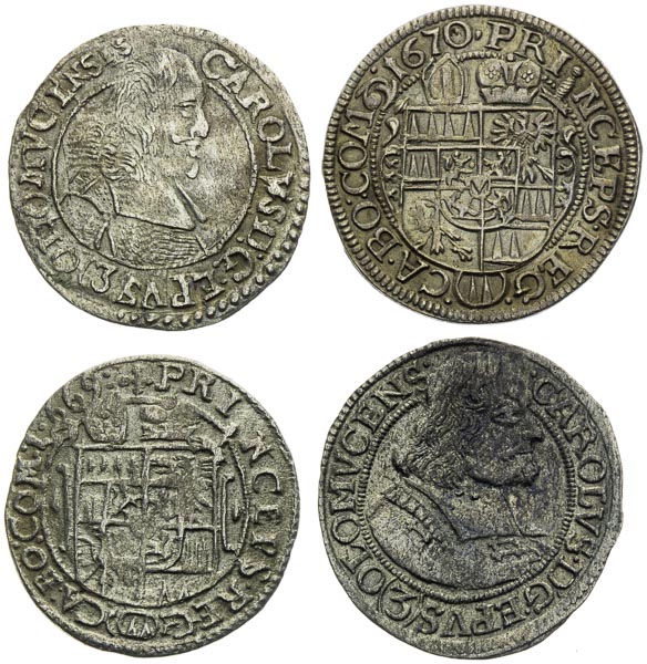 3 Kreutzer 1669-1670 (4 pcs) - front