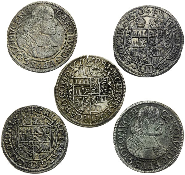 3 Kreutzer 1670 (5 pcs) - front