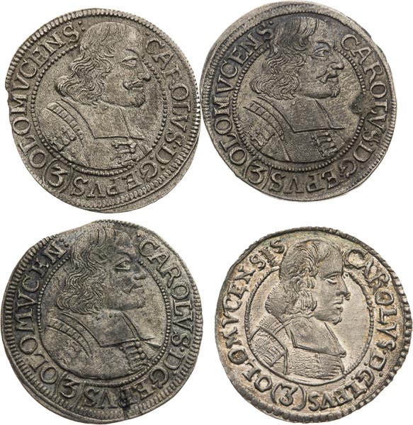 3 Kreutzer 1670 (4 pcs) - front