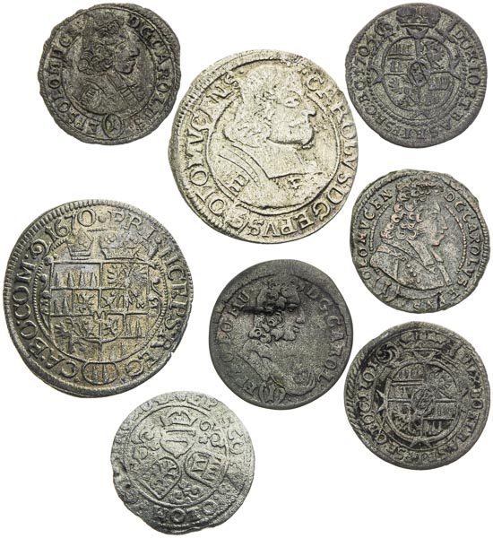 Silver coins (8 pcs) - front