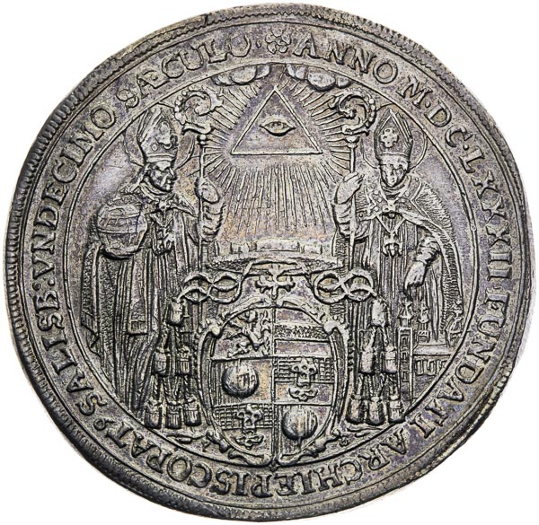 Silver medal 1682 (Thaler) - back