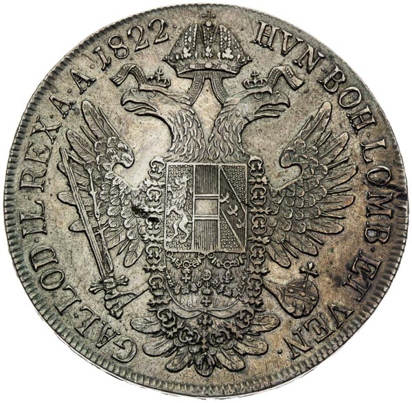 Thaler 1822 - back