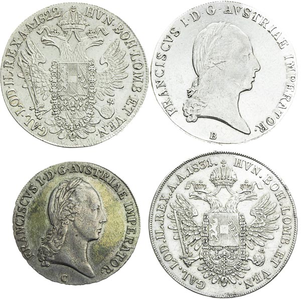 Silver coins (4 pcs) - back