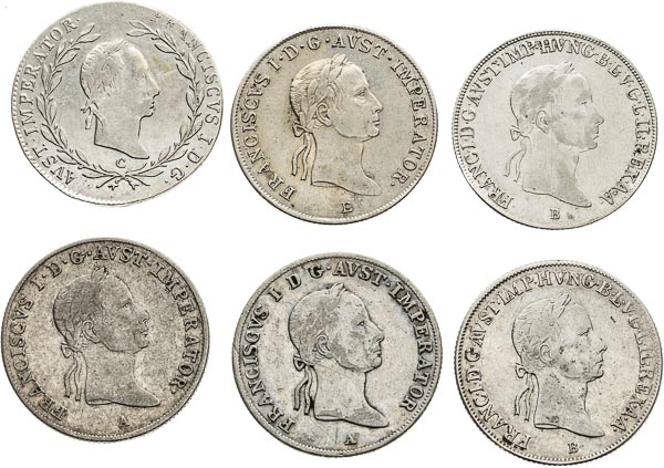 20 Kreutzer 1830 - 1835 (6 pcs) - front