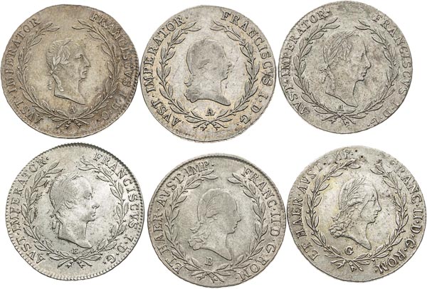 20 Kreutzer 1806 -1830 (6 pcs) - front