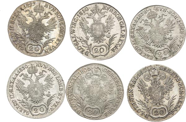 20 Kreutzer 1806 -1830 (6 pcs) - back