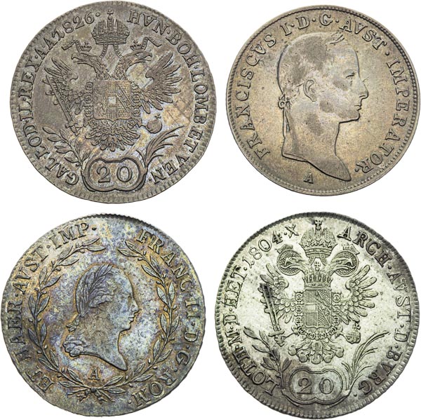 20 Kreutzer (4 pcs) - back