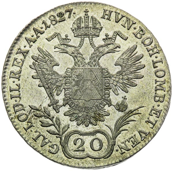 20 Kreutzer 1827 - back