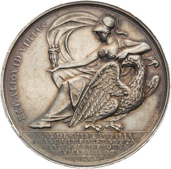 Silver medal 1816 - back