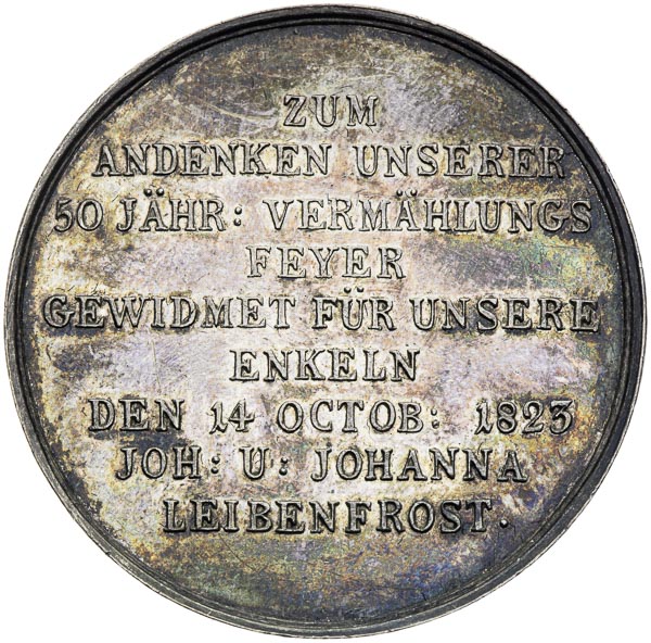 Silver medal 1823 - back