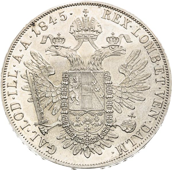 Thaler 1845 - back