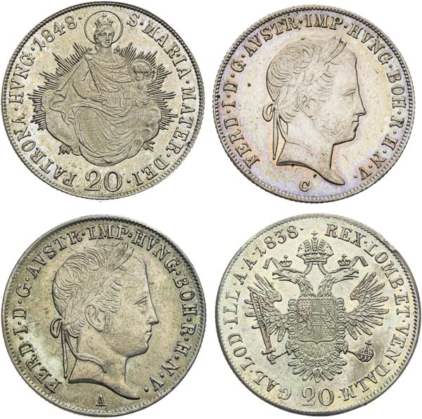 20 Kreutzer (4 pcs) - back