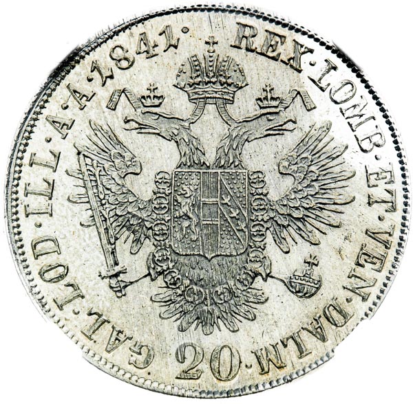 20 Kreutzer 1841 - back