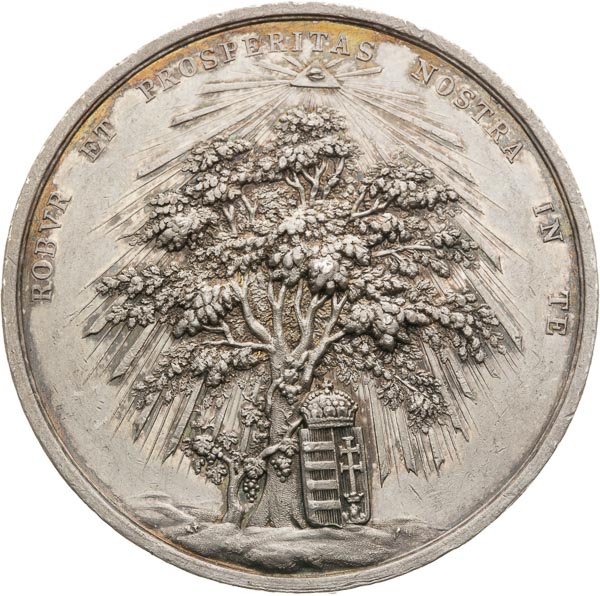 Silver medal 1830 - back