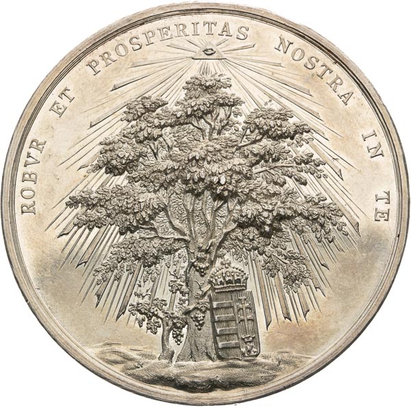 Silver medal 1830 - back