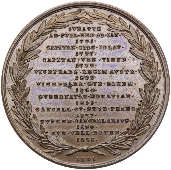 Medal 1841 - back