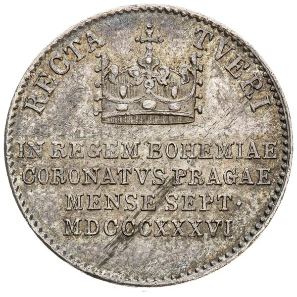 Silver token 1836 - back