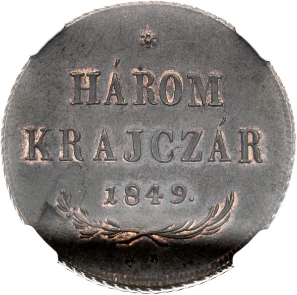 3 Krejcar 1849 - revers