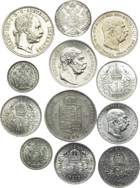 Silver coins (12 pcs) - front