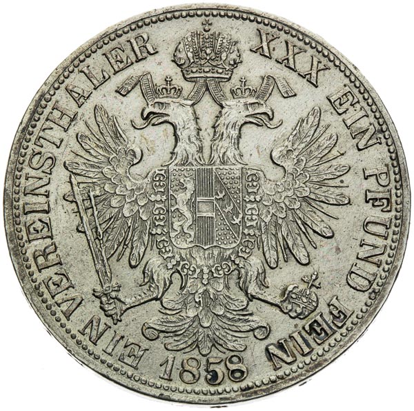 Federal Thaler 1858 - back