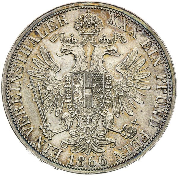 Federal thaler 1866 - back