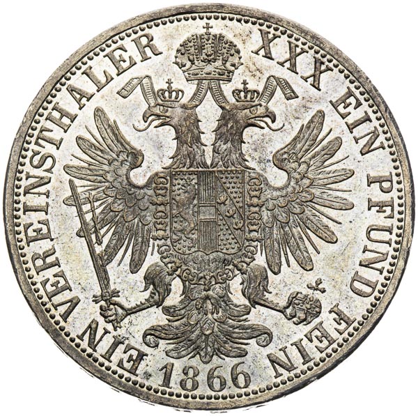 Federal thaler 1866 - back